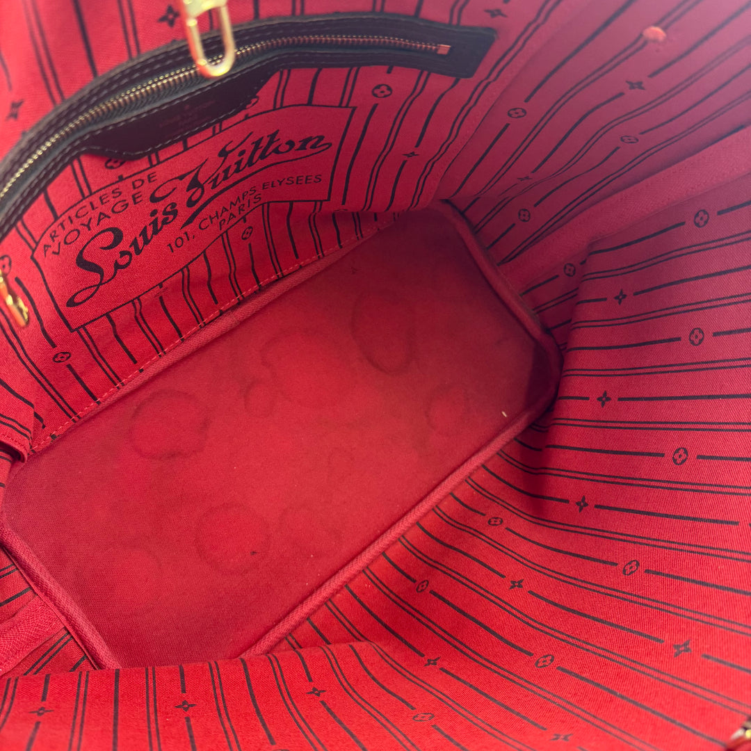 Louis Vuitton Brown Damier Neverfull MM Handbag