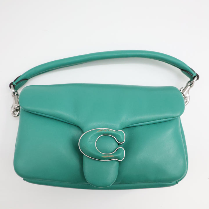 Coach Pillow Tabby 18 Green Leather Handbag