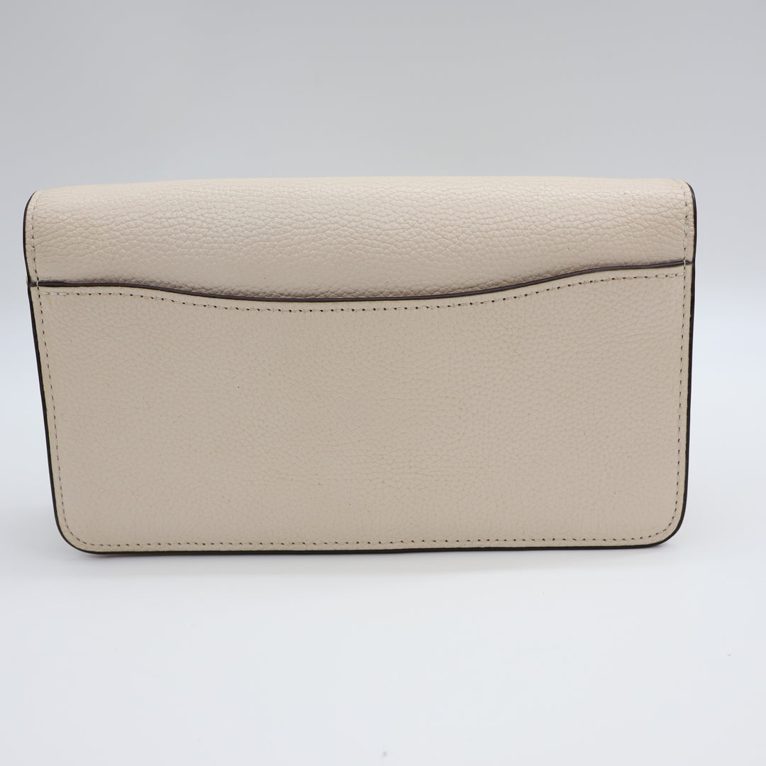 Coach Tabby Wallet On Chain Cream Leather Handbag
