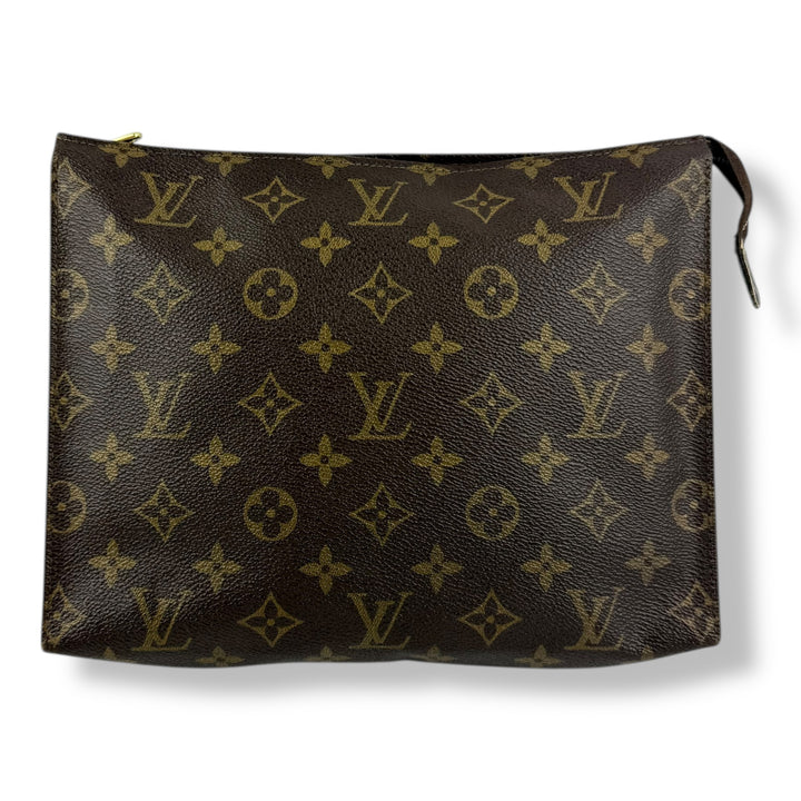 Louis Vuitton Vintage Brown Monogram Toiletry Pouch 26 Bag