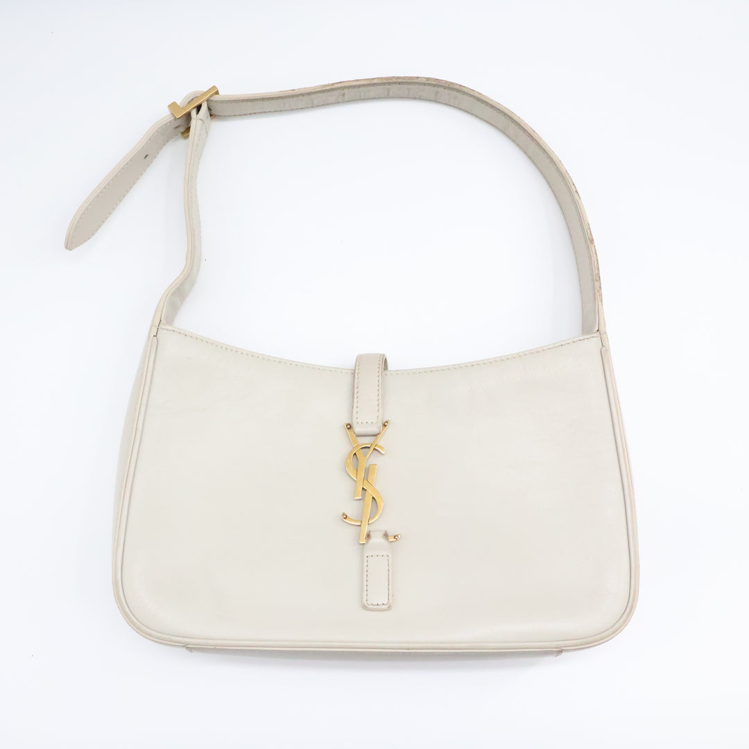 Saint Laurent YSL Cream Smooth Leather LE 5 À 7 Handbag