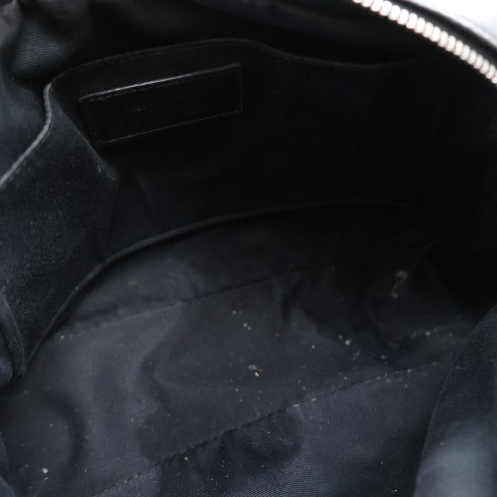 Saint Laurent Medium YSL Black Lou Black Quilted Leather Crossbody Handbag