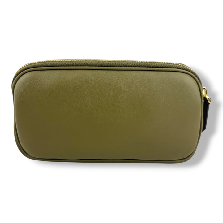 Fendi Khaki Easy 2 Baguette Chain Crossbody Bag