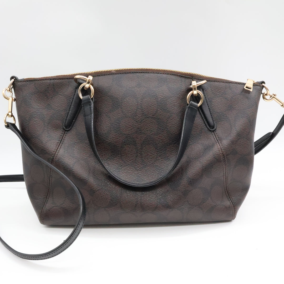 Coach Signature Canvas Kelsey Tote Handbag