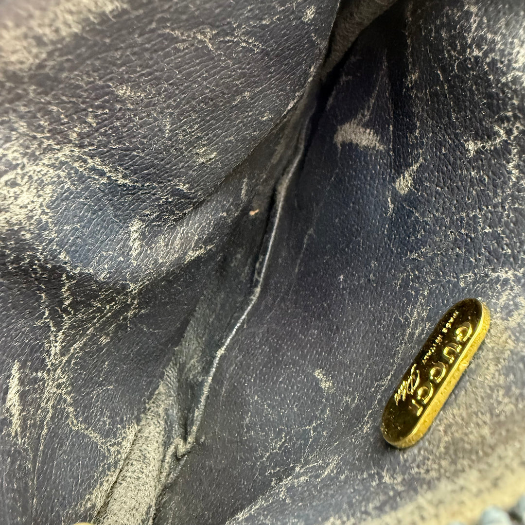 Gucci GG Plus Canvas Beige/Navy Shoulder Crossbody Bag