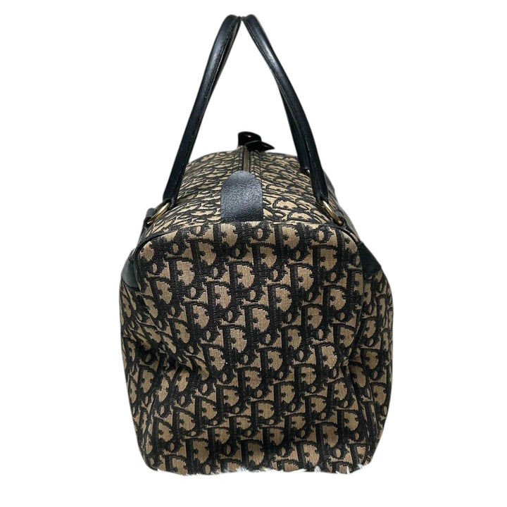 Christian Dior Boston Monogram Oblique Beige/Navy Handbag