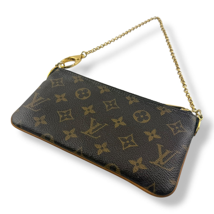 Louis Vuitton Milla MM Pochette Brown Monogram Wallet on Chain Handbag