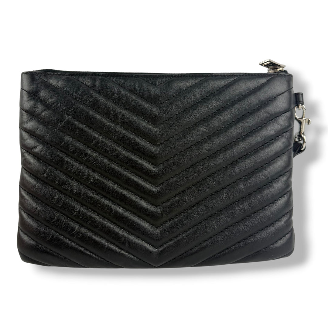 Saint Laurent Cassandre Matalesse Jolie Black Clutch Pouch