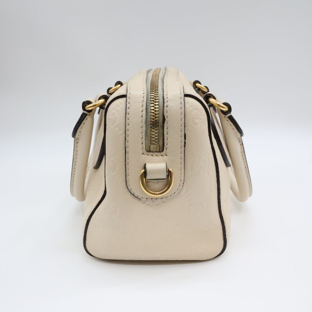 Gucci GG White Monogram Boston Crossbody bag
