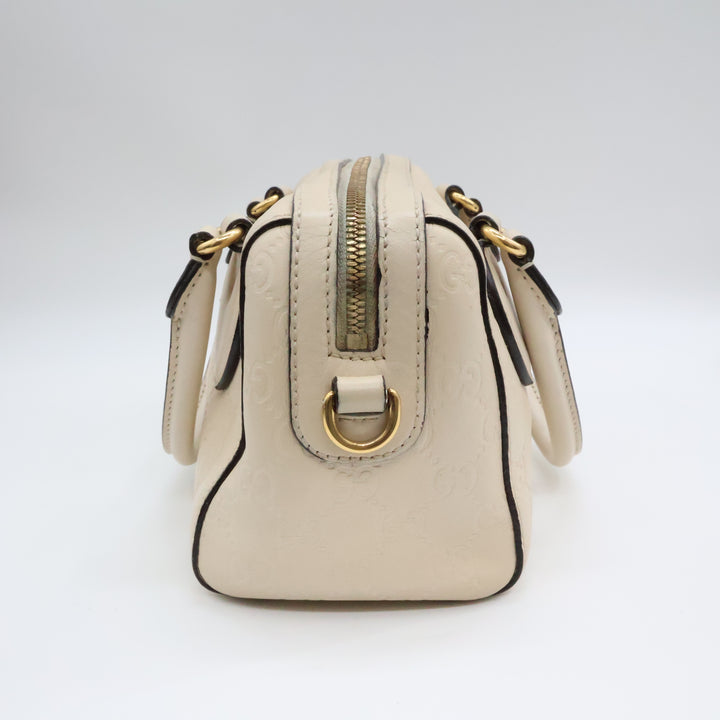 Gucci GG White Monogram Boston Crossbody bag