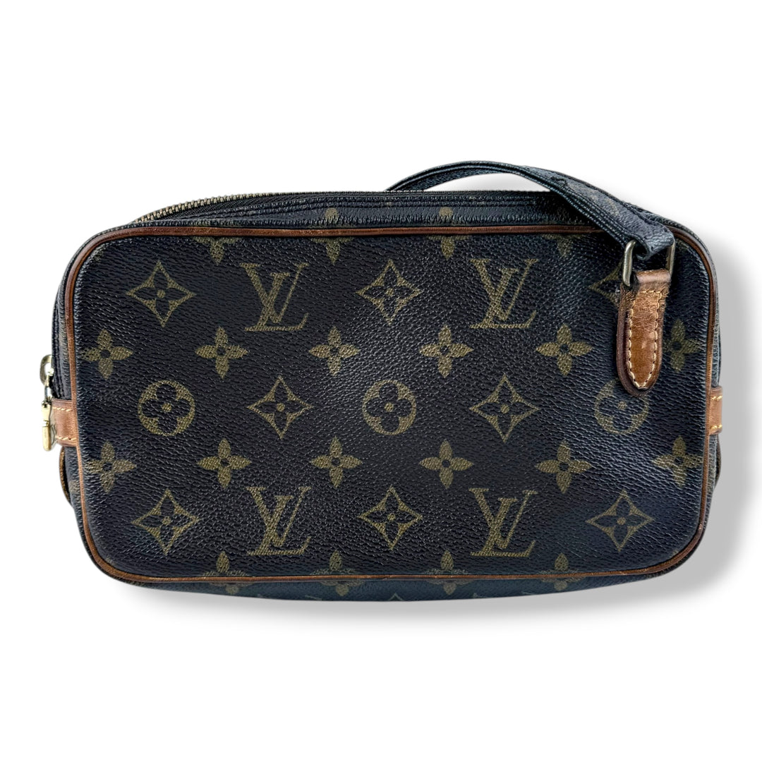 Louis Vuitton Vintage Marly Brown Monogram Messenger Handbag