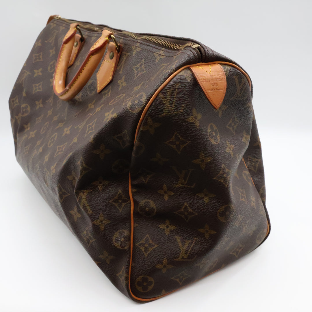 Louis Vuitton Brown Monogram Speedy 40 Handbag