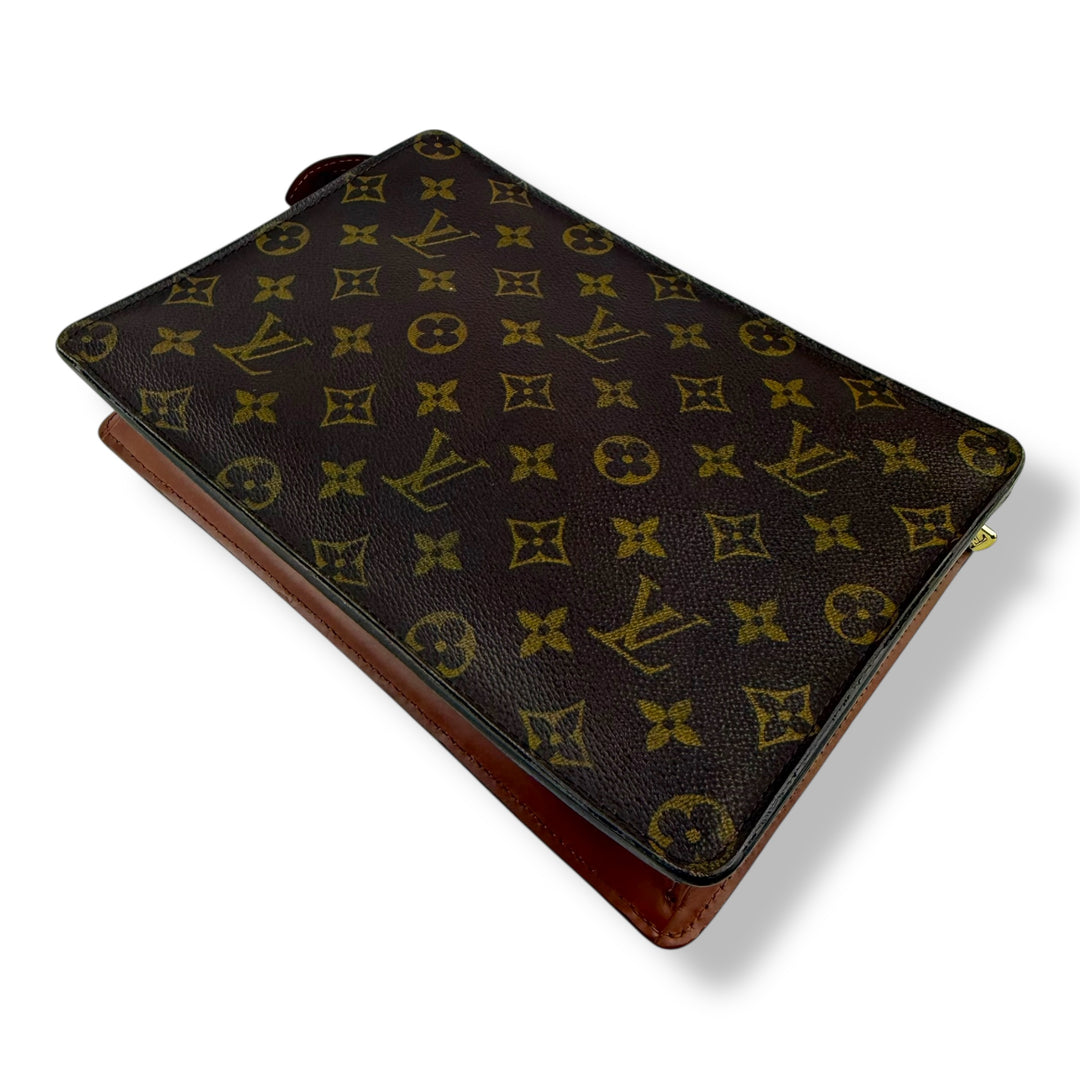 Louis Vuitton Brown Monogram Pochette Homme Clutch Bag
