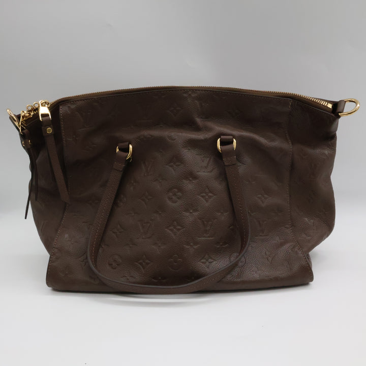 Louis Vuitton Lumineuse PM Empreinte Brown Leather Tote Handbag