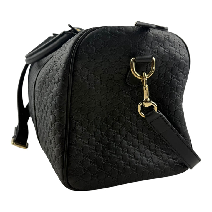 Gucci Guccissima Black GG Monogram Duffle Bag