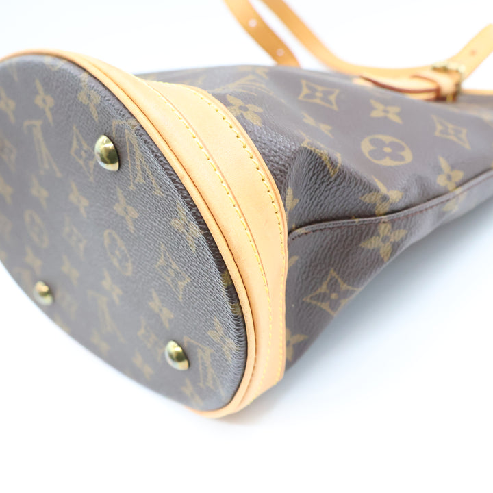 Louis Vuitton PM Bucket Tote Brown Monogram Handbag