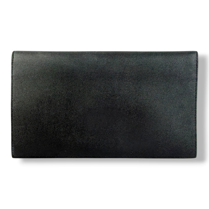 Saint Laurent YSL Uptown Black Leather Clutch Bag
