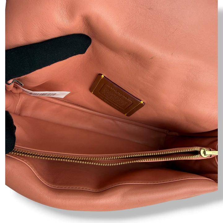 Coach Pillow Tabby 26 Coral Leather Handbag