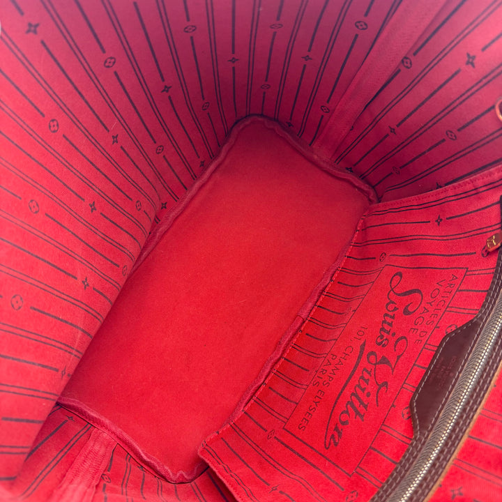 Louis Vuitton Brown Damier Neverfull MM Handbag