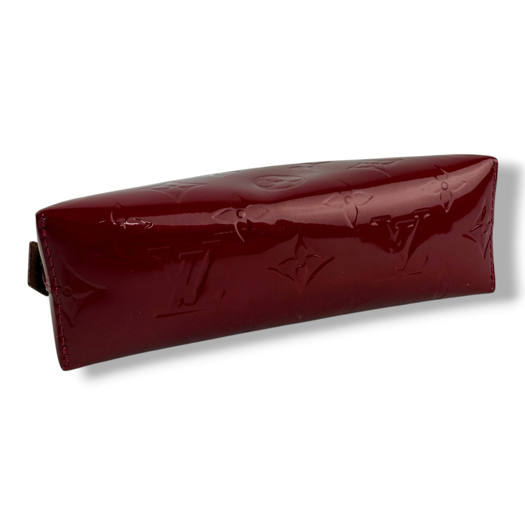 Louis Vuitton Red Vernis Patent Leather Travel Cosmetic PM Pouch