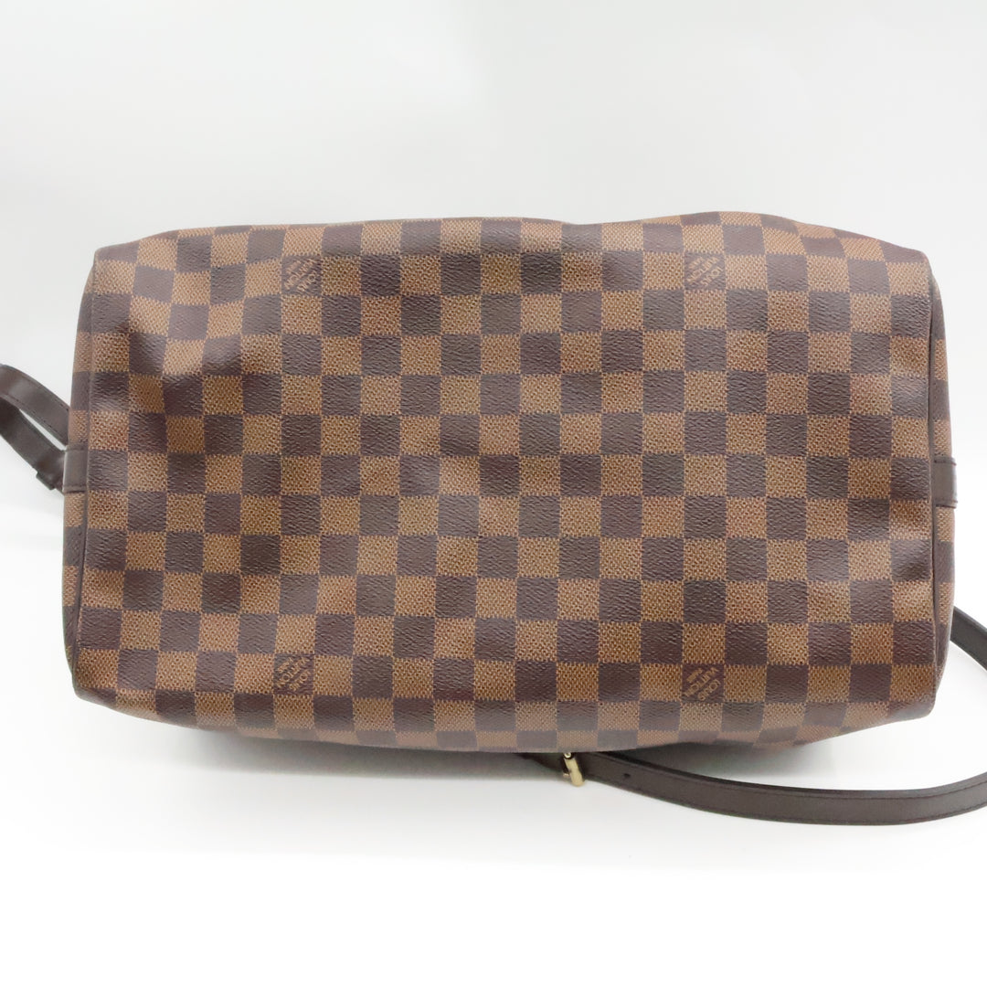 Louis Vuitton Damier Ebene Brown Speedy Bandouliere 35 Handbag