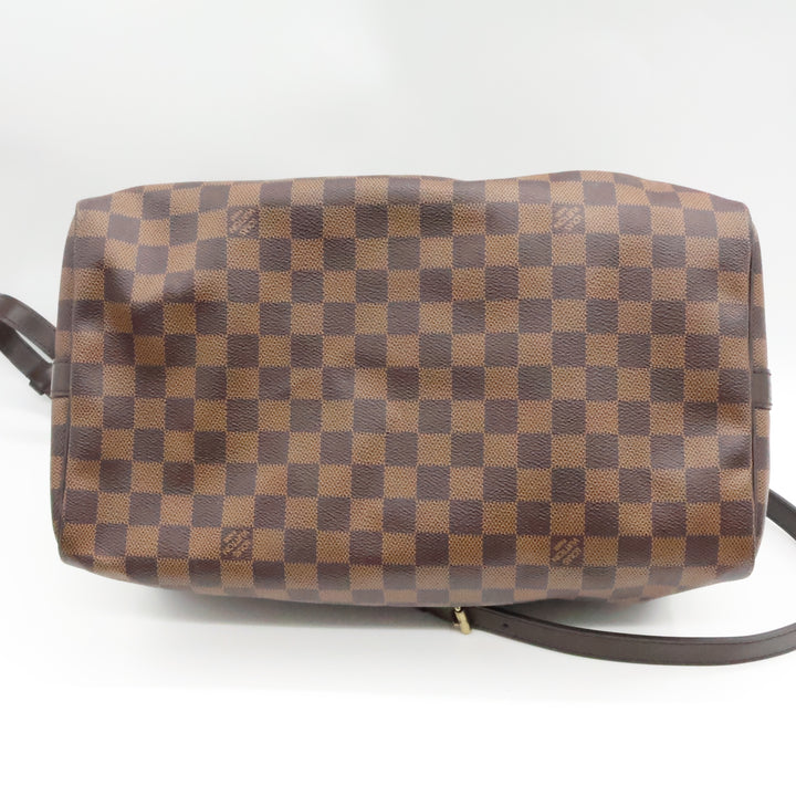Louis Vuitton Damier Ebene Brown Speedy Bandouliere 35 Handbag