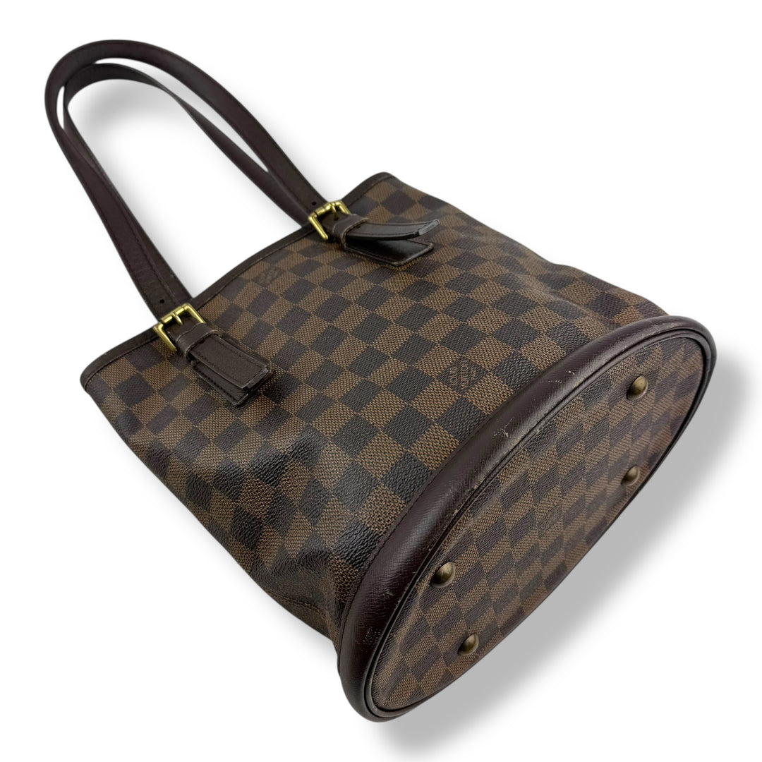 Louis Vuitton PM Bucket Tote Brown Damier Handbag