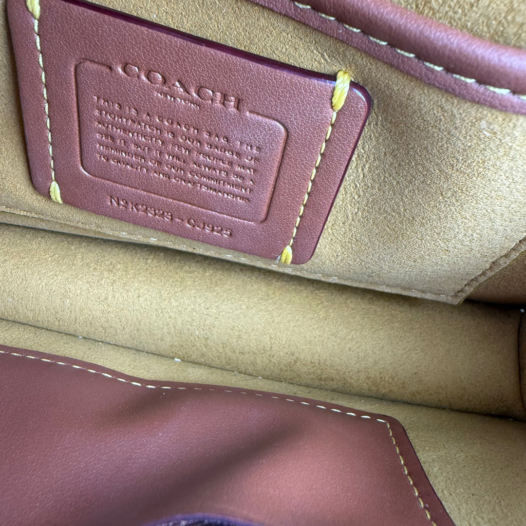 Coach Tabby Wallet On Chain Cream Leather Handbag