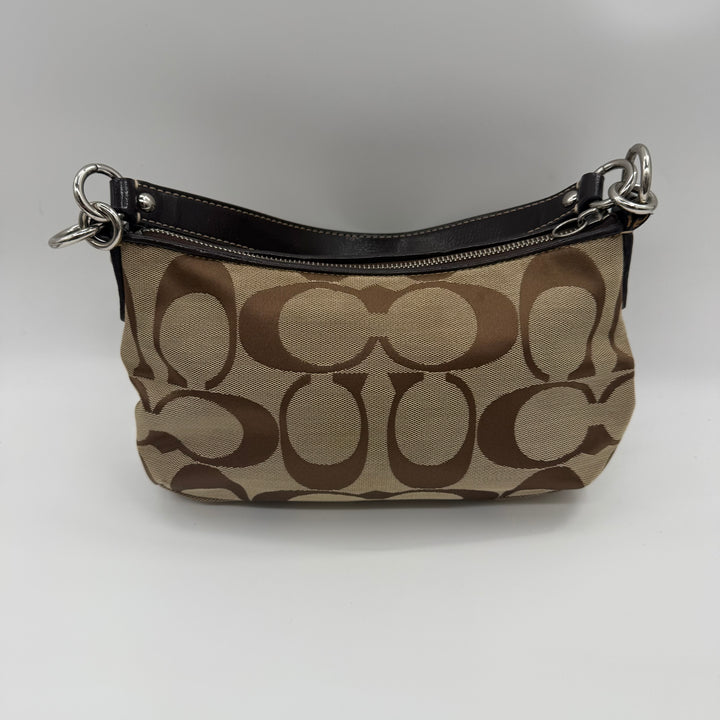Coach Demi Stripe Beige Crossbody Bag