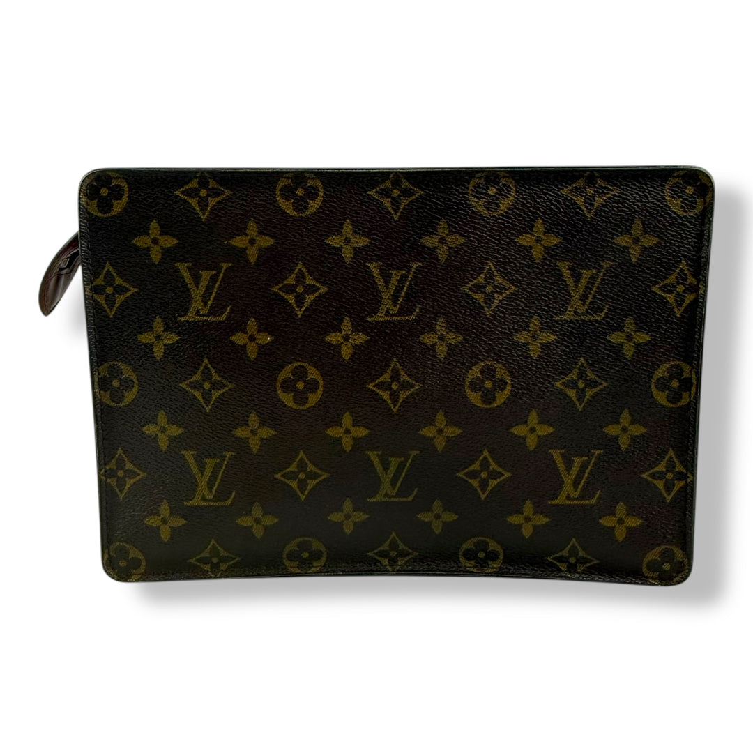 Louis Vuitton Brown Monogram Pochette Homme Clutch Bag