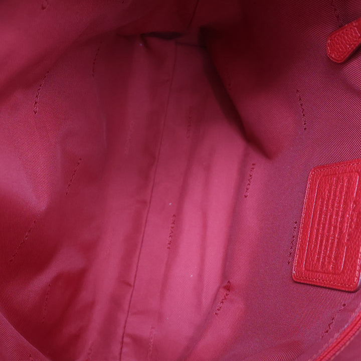 Coach Red Leather Prairie Satchel Handbag