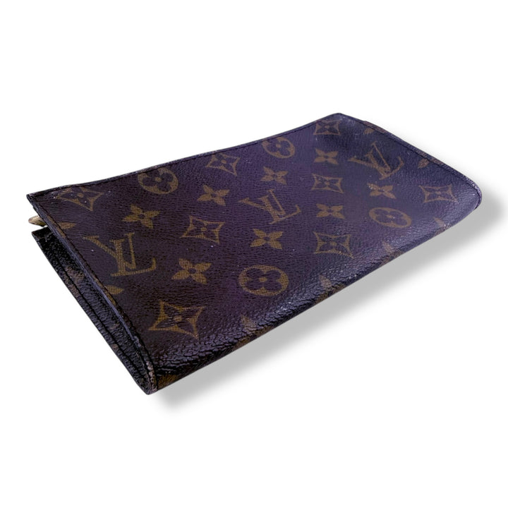 Louis Vuitton Brown Monogram Classic Signature Mini Pouch Bag W/ added chain