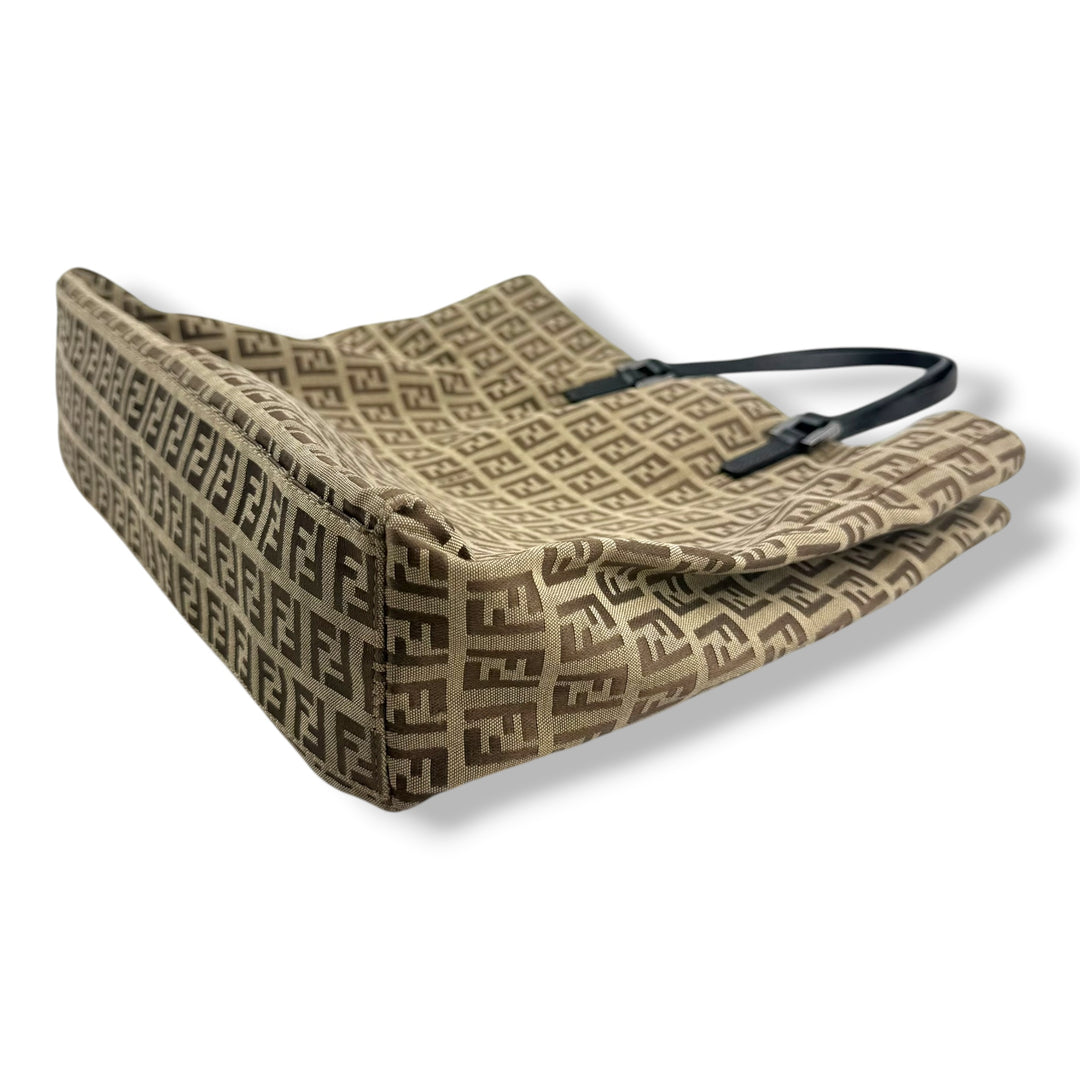 Fendi Zucca Beige Monogram Tote Handbag