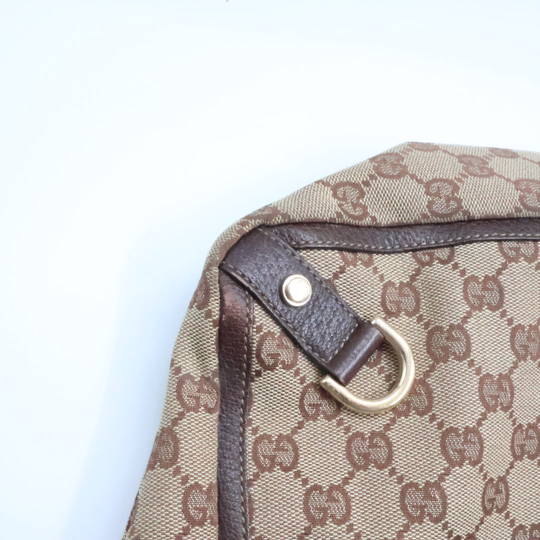 Gucci Abbey GG Beige/Brown Canvas Tote Handbag