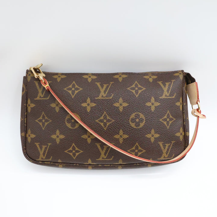 Louis Vuitton Pochette Accessories Brown Monogram Clutch Bag