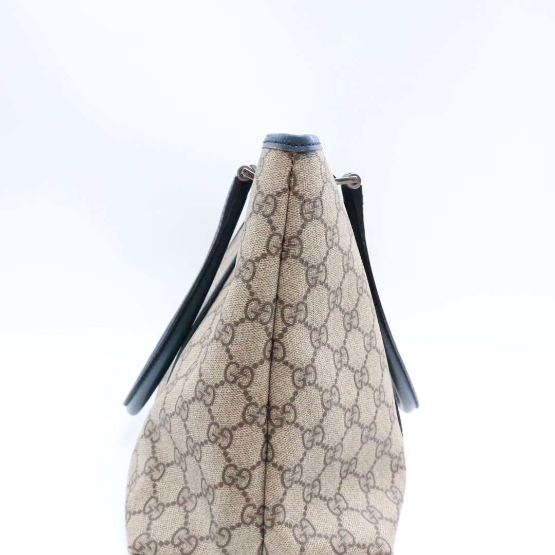 Gucci GG Beige/Cyan Supreme Canvas Tote Bag