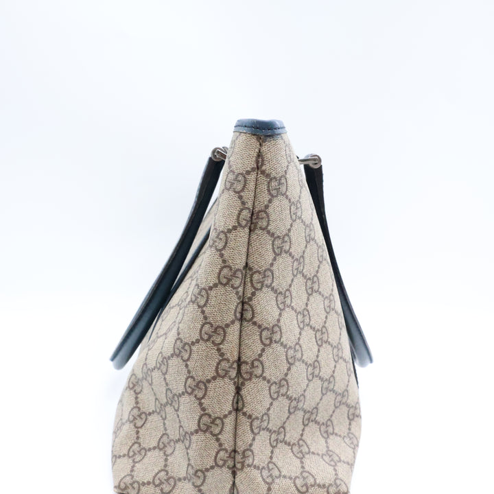 Gucci GG Beige/Cyan Supreme Canvas Tote Bag
