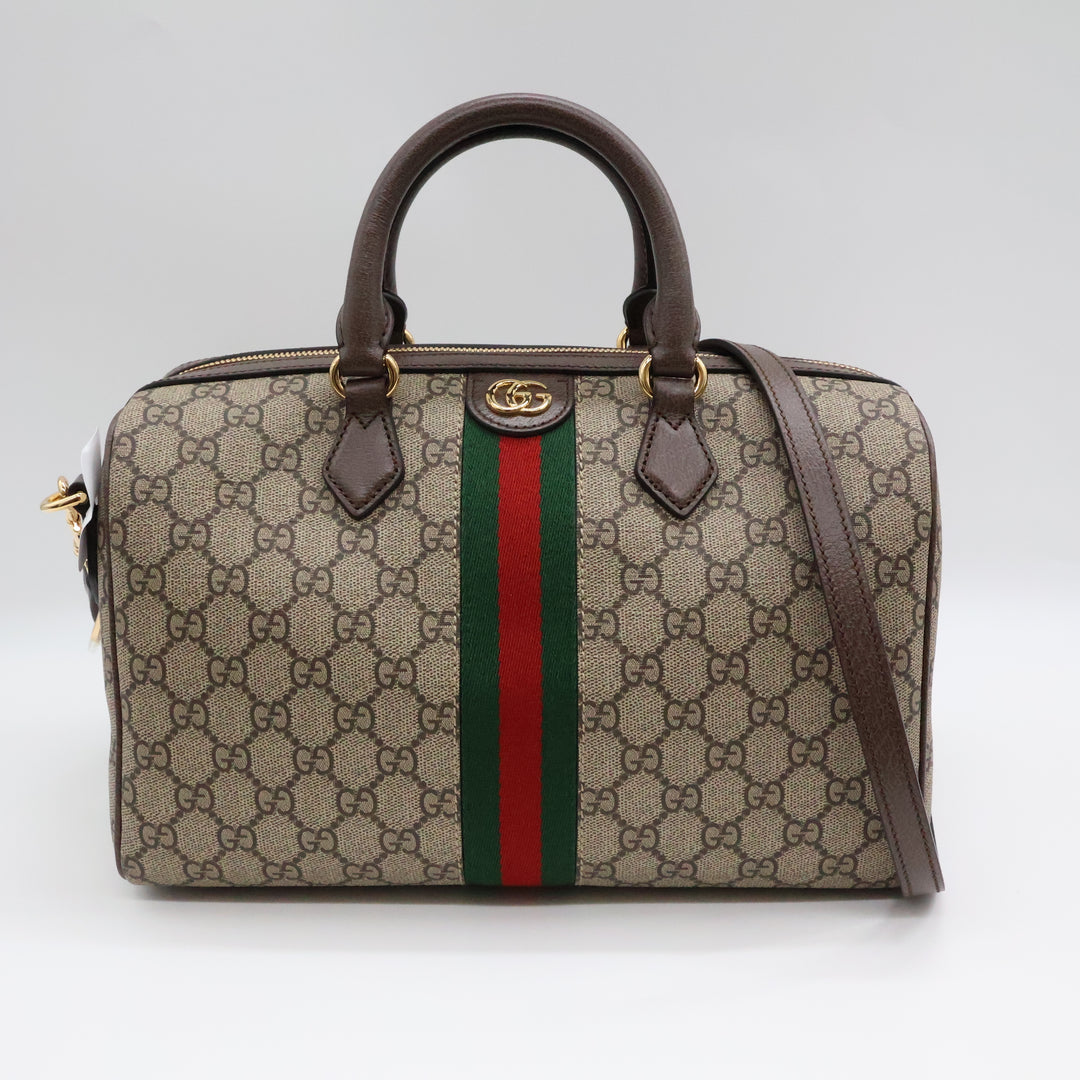 Gucci GG Beige Ophidia Duffle Bag