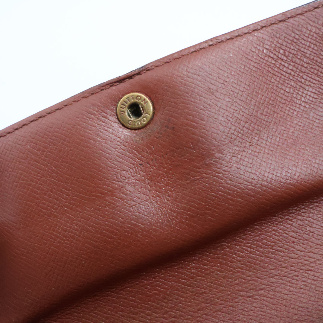 Louis Vuitton Sarah Brown Monogram Femme Wallet 8602