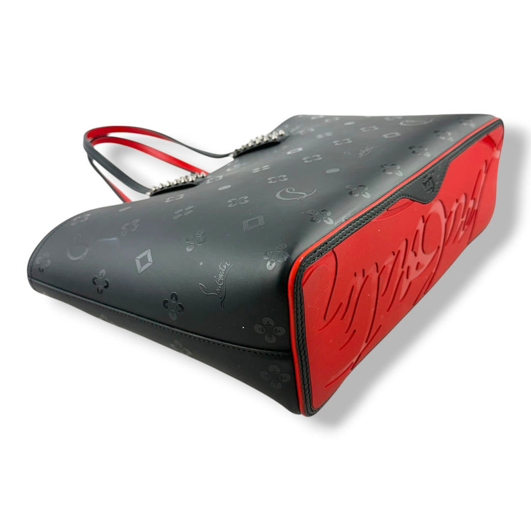 Christian Louboutin Cabata Black Small Tote Handbag W/ Added Pouch