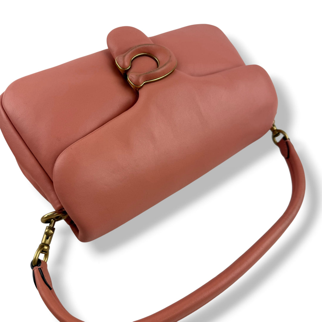Coach Pillow Tabby 26 Coral Leather Handbag