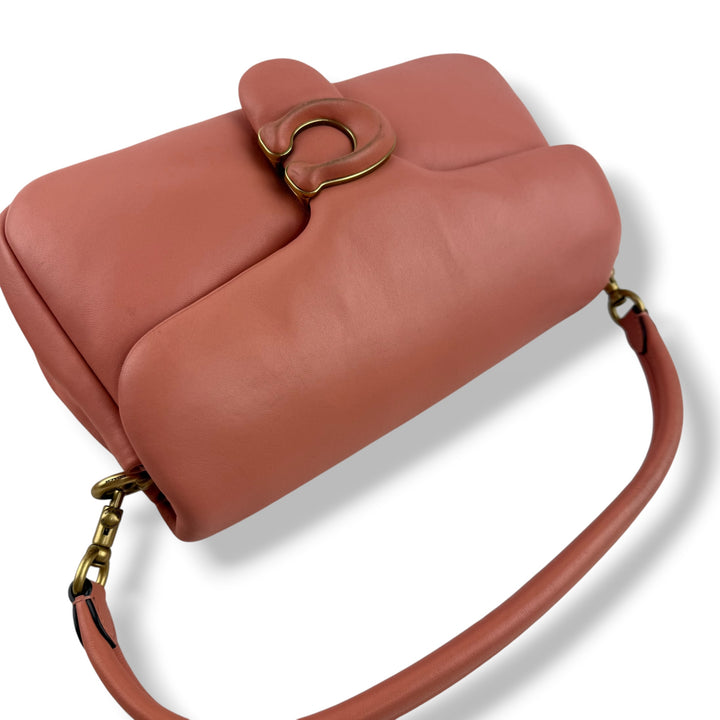 Coach Pillow Tabby 26 Coral Leather Handbag