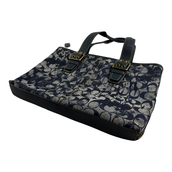 Coach Blue Tie Dye Signature Tote Handbag
