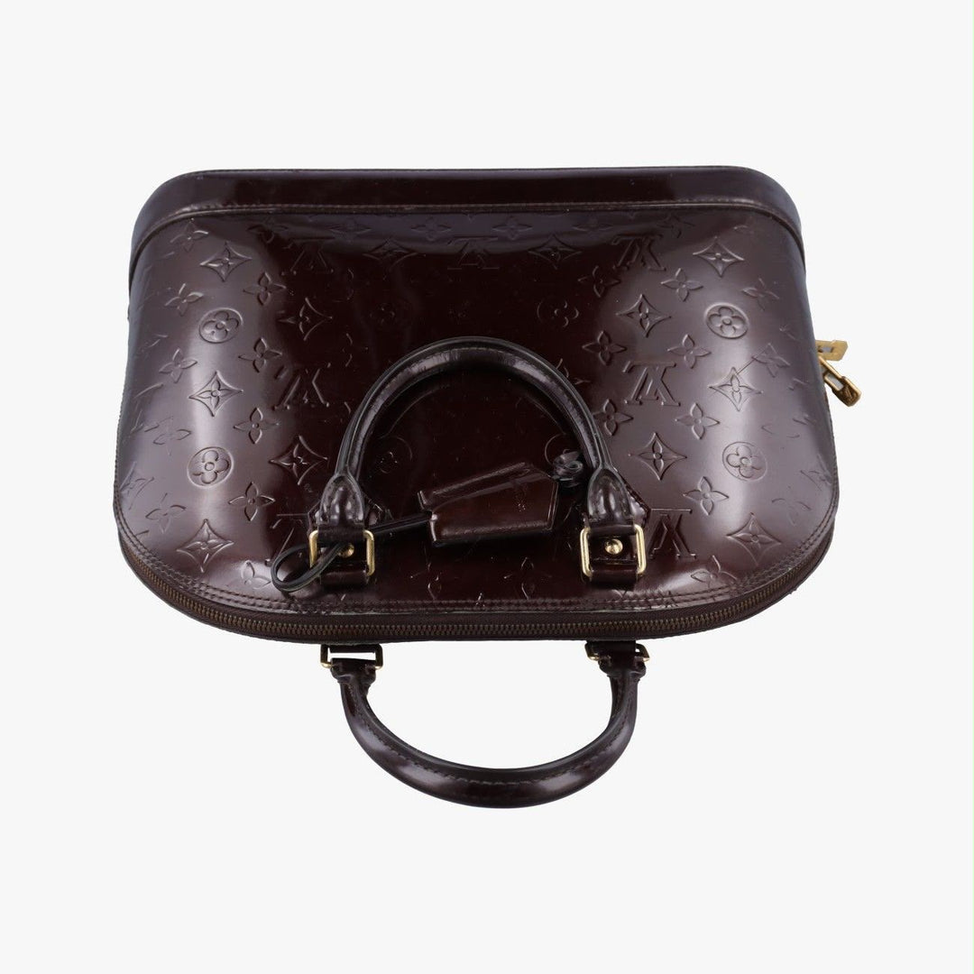 Louis Vuitton Burgundy Vernis Alma MM Handbag