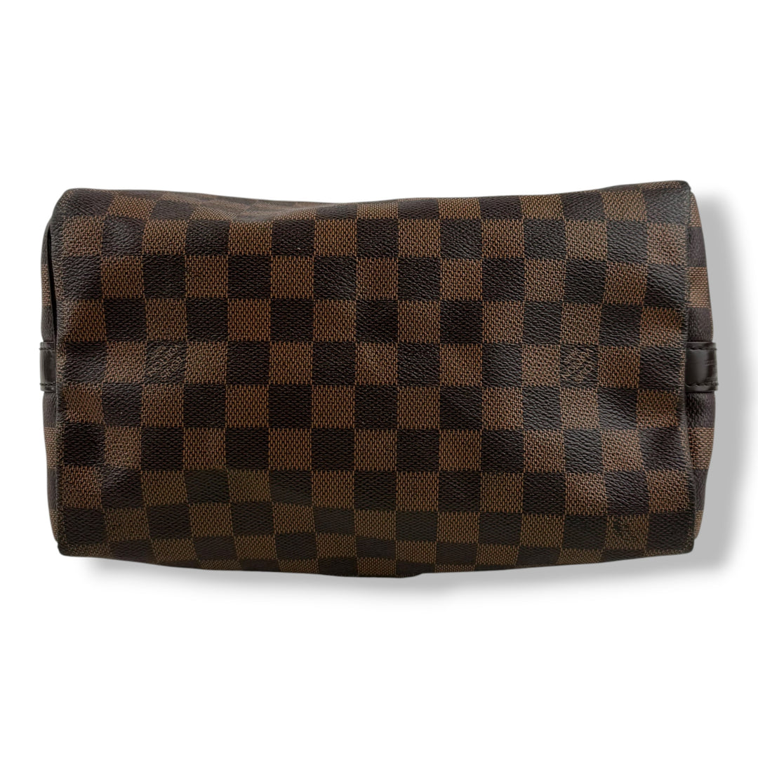 Louis Vuitton Damier Ebene Brown Speedy Bandouliere 25 Handbag