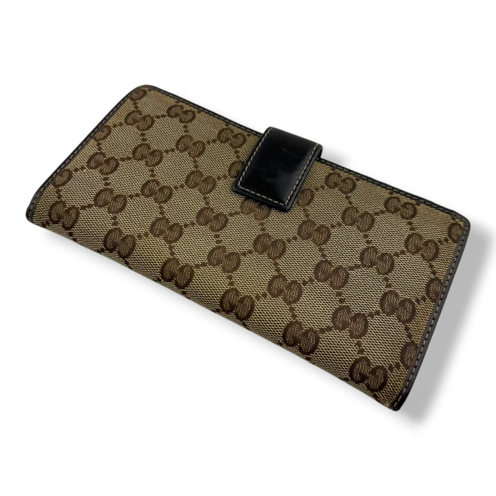 Gucci GG Beige/Brown Monogram Femme Bifold Purse