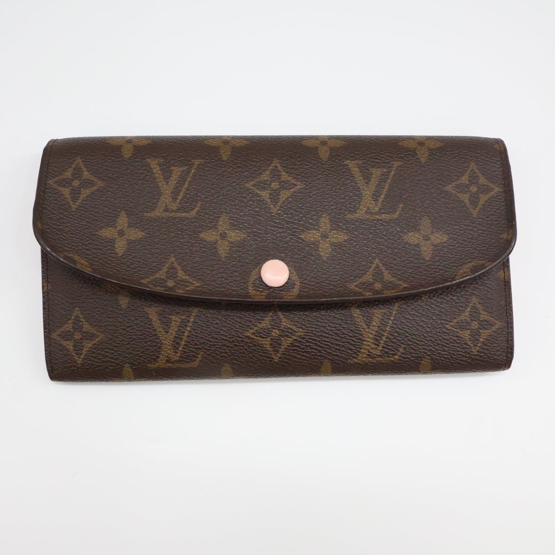 Louis Vuitton Emilie Brown Monogram Rose Ballerine Femme Wallet