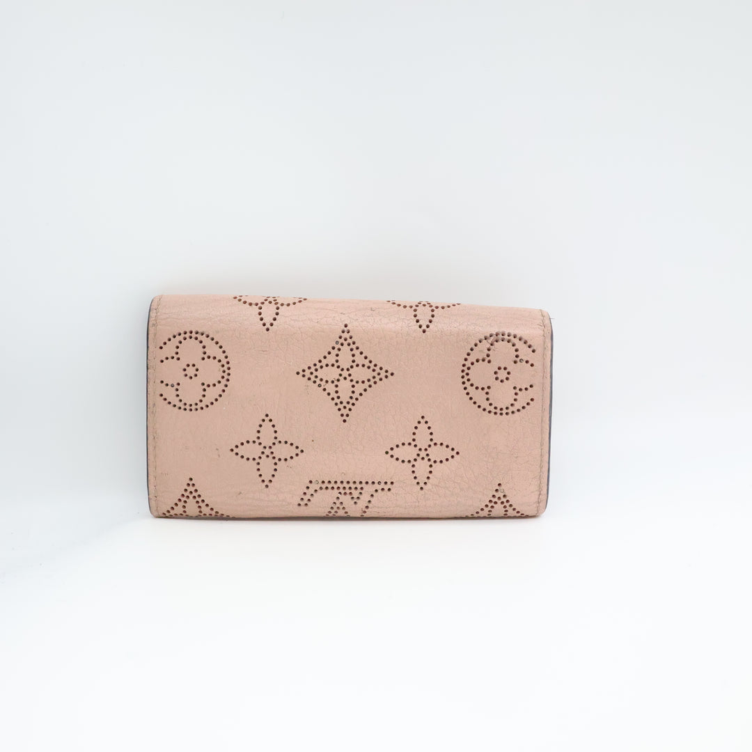 Louis Vuitton Pink Mahina Leather 4 Key Holder Purse