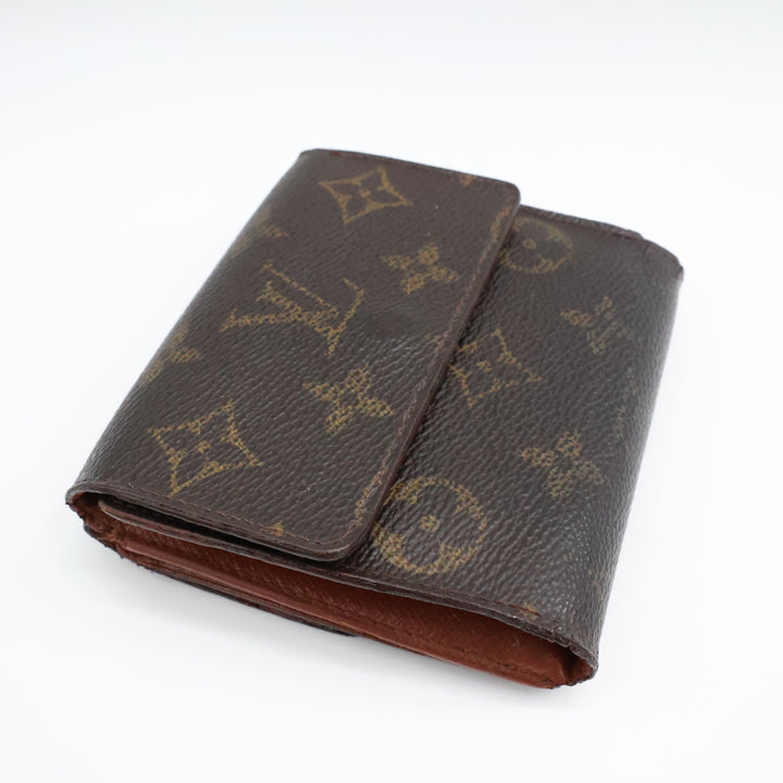 Louis Vuitton Vintage Brown Monogram Compact Bifold Wallet Purse Fair/Good Condition