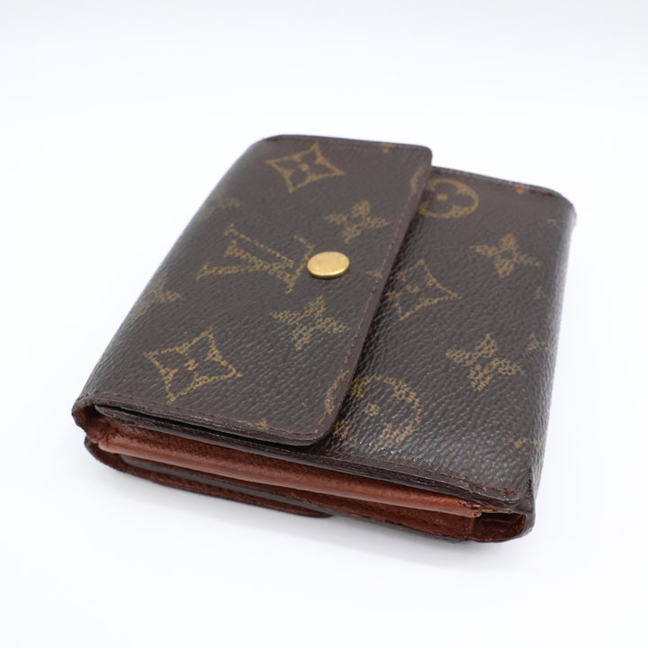 Louis Vuitton Vintage Brown Monogram Compact Bifold Wallet Purse Fair/Good Condition